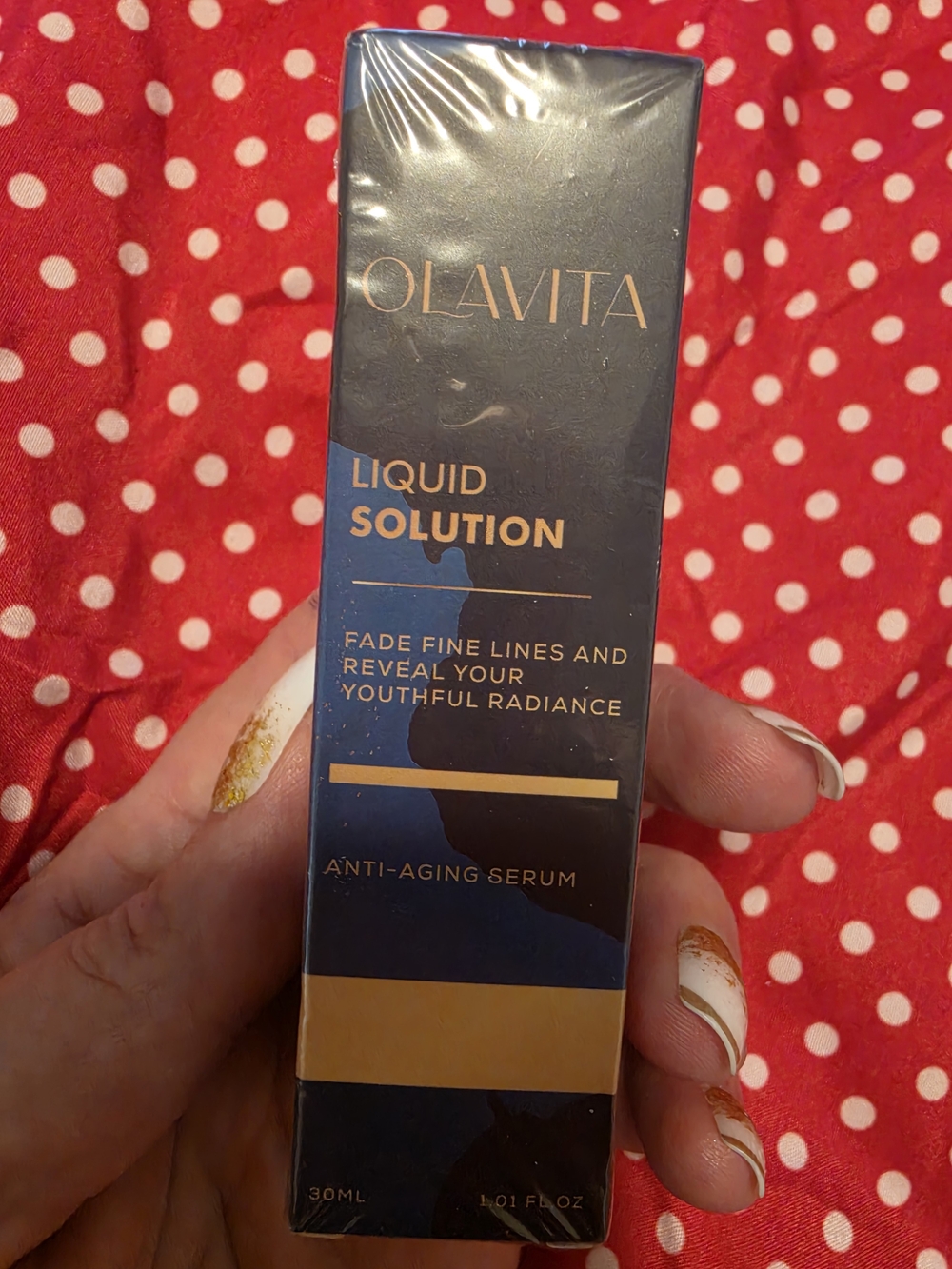 Olavita Liquid Solution Anti-Aging Serum - Navy & Gold